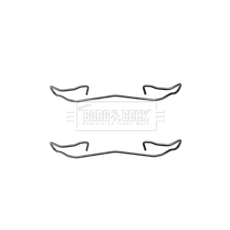 Kit d'accessoires, plaquette de frein à disque BORG & BECK BBK1039