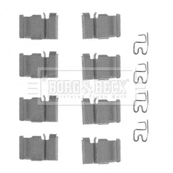 Kit d'accessoires, plaquette de frein à disque BORG & BECK BBK1165