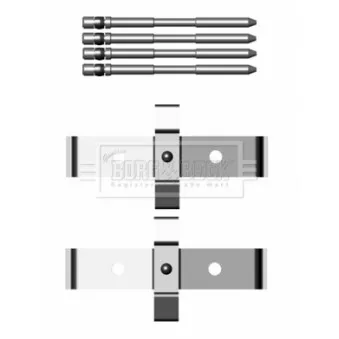 Kit d'accessoires, plaquette de frein à disque BORG & BECK BBK1248