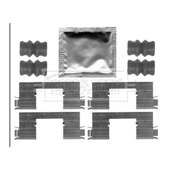 Kit d'accessoires, plaquette de frein à disque BORG & BECK BBK1262