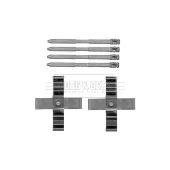 Kit d'accessoires, plaquette de frein à disque BORG & BECK BBK1307