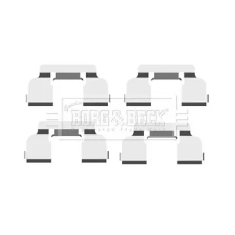 Kit d'accessoires, plaquette de frein à disque BORG & BECK BBK1478