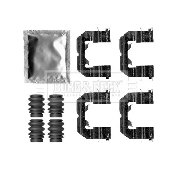 Kit d'accessoires, plaquette de frein à disque BORG & BECK BBK1483