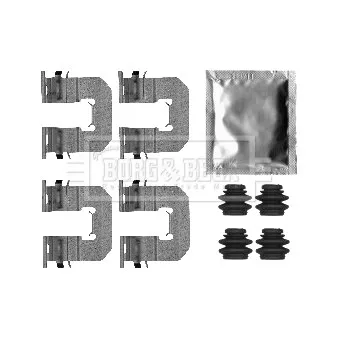 Kit d'accessoires, plaquette de frein à disque BORG & BECK BBK1488