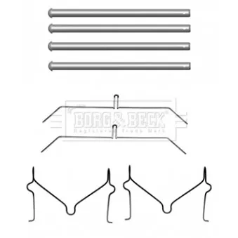 Kit d'accessoires, plaquette de frein à disque BORG & BECK BBK1491