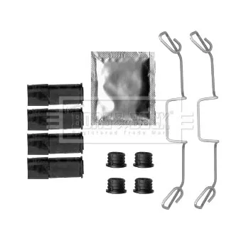 Kit d'accessoires, plaquette de frein à disque BORG & BECK BBK1496