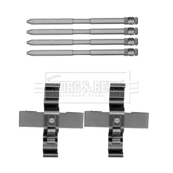 Kit d'accessoires, plaquette de frein à disque BORG & BECK BBK1501