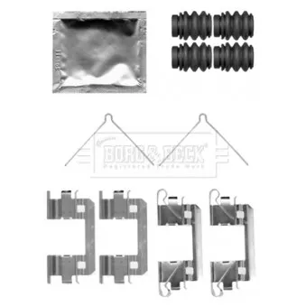 Kit d'accessoires, plaquette de frein à disque BORG & BECK BBK1502