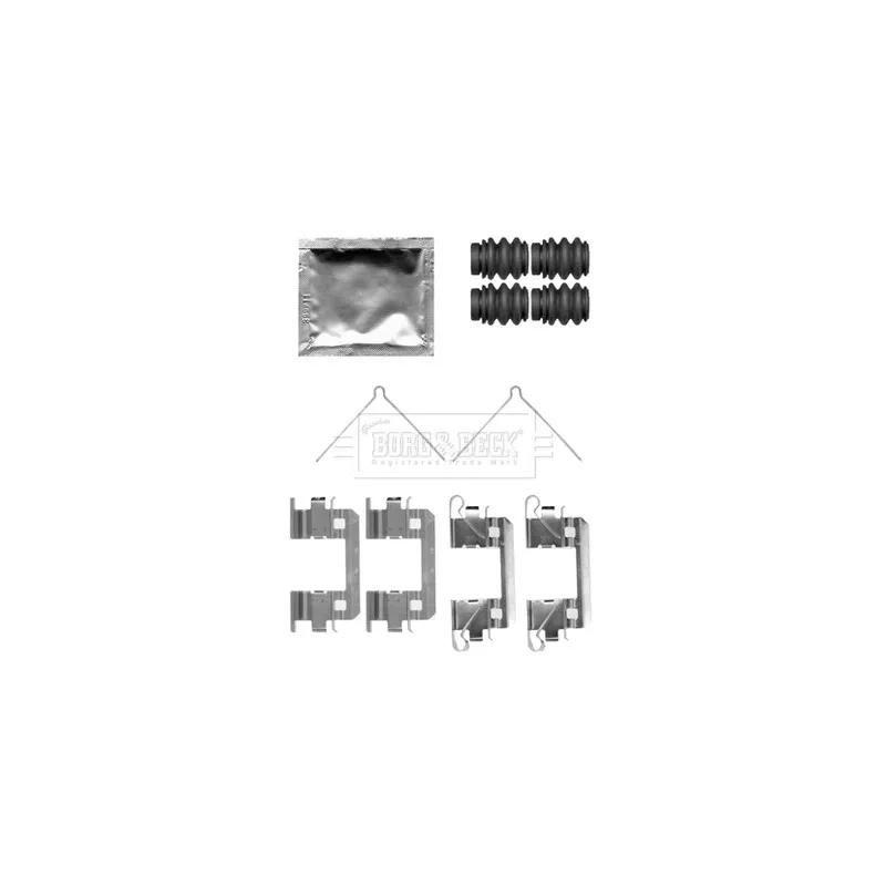 Kit d'accessoires, plaquette de frein à disque BORG & BECK BBK1502