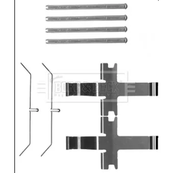Kit d'accessoires, plaquette de frein à disque BORG & BECK BBK1505