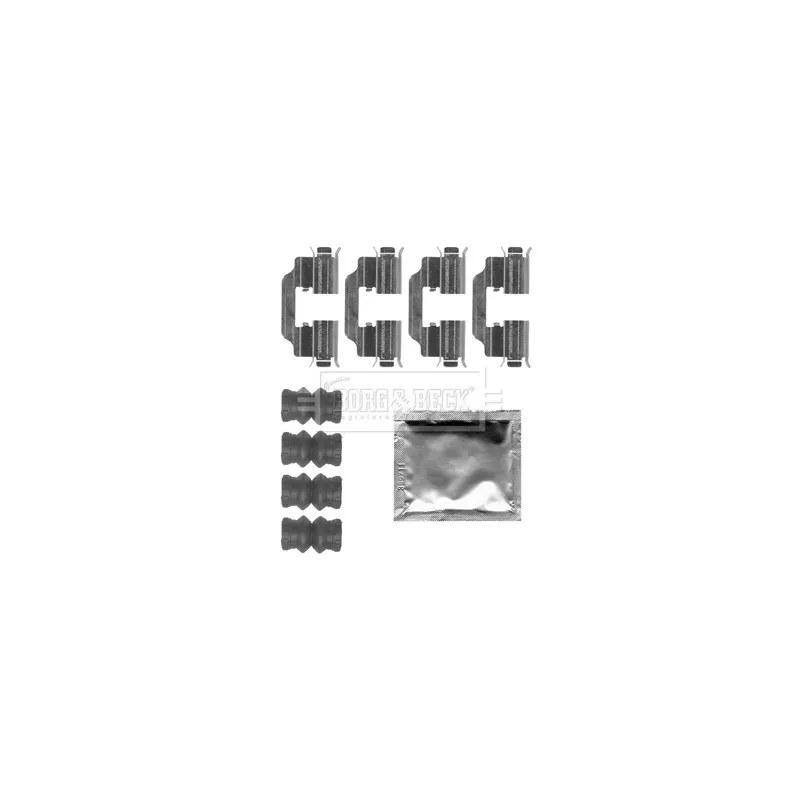 Kit d'accessoires, plaquette de frein à disque BORG & BECK BBK1512