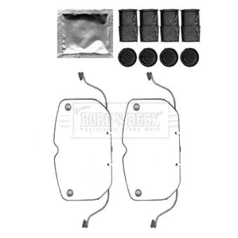 Kit d'accessoires, plaquette de frein à disque BORG & BECK BBK1550