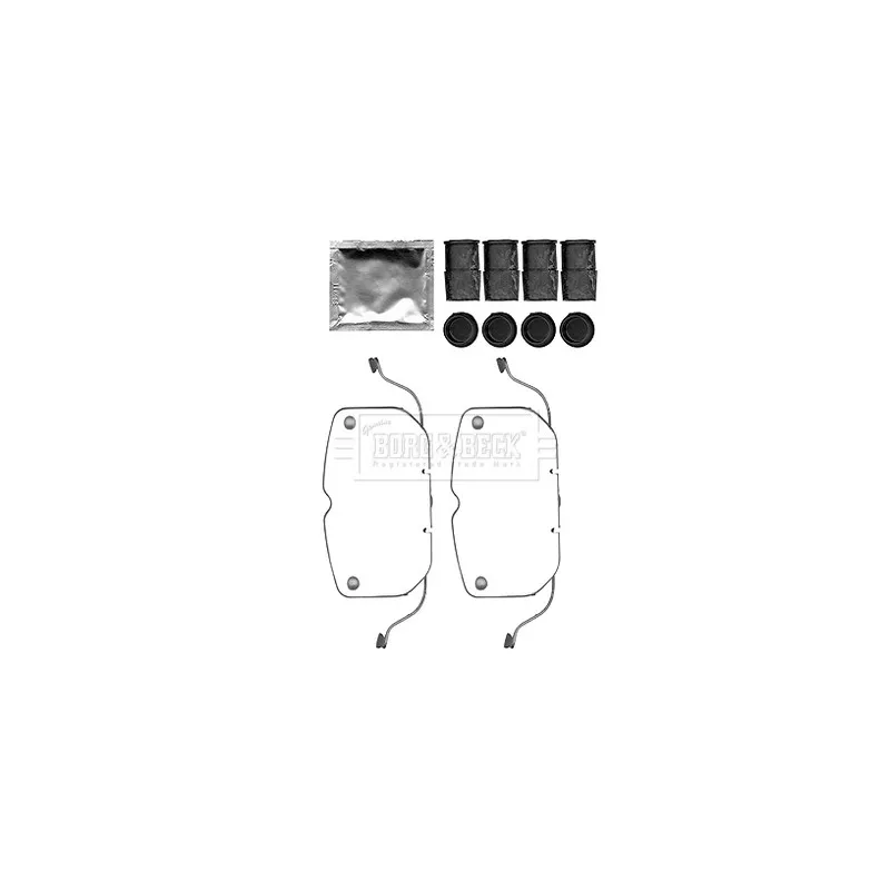 Kit d'accessoires, plaquette de frein à disque BORG & BECK BBK1550