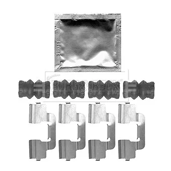 Kit d'accessoires, plaquette de frein à disque BORG & BECK BBK1551