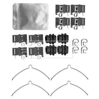 Kit d'accessoires, plaquette de frein à disque BORG & BECK BBK1553
