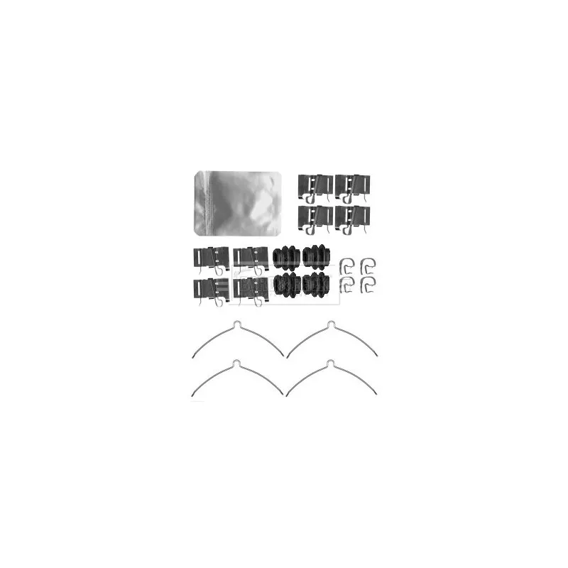 Kit d'accessoires, plaquette de frein à disque BORG & BECK BBK1553