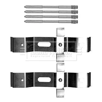 Kit d'accessoires, plaquette de frein à disque BORG & BECK BBK1557