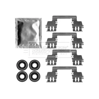 Kit d'accessoires, plaquette de frein à disque BORG & BECK BBK1567