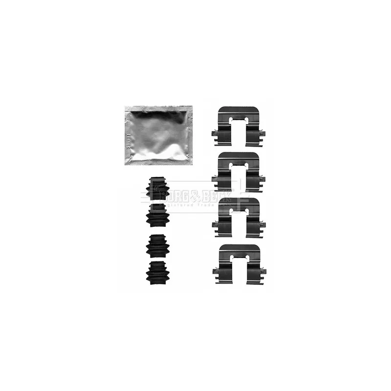 Kit d'accessoires, plaquette de frein à disque BORG & BECK BBK1635