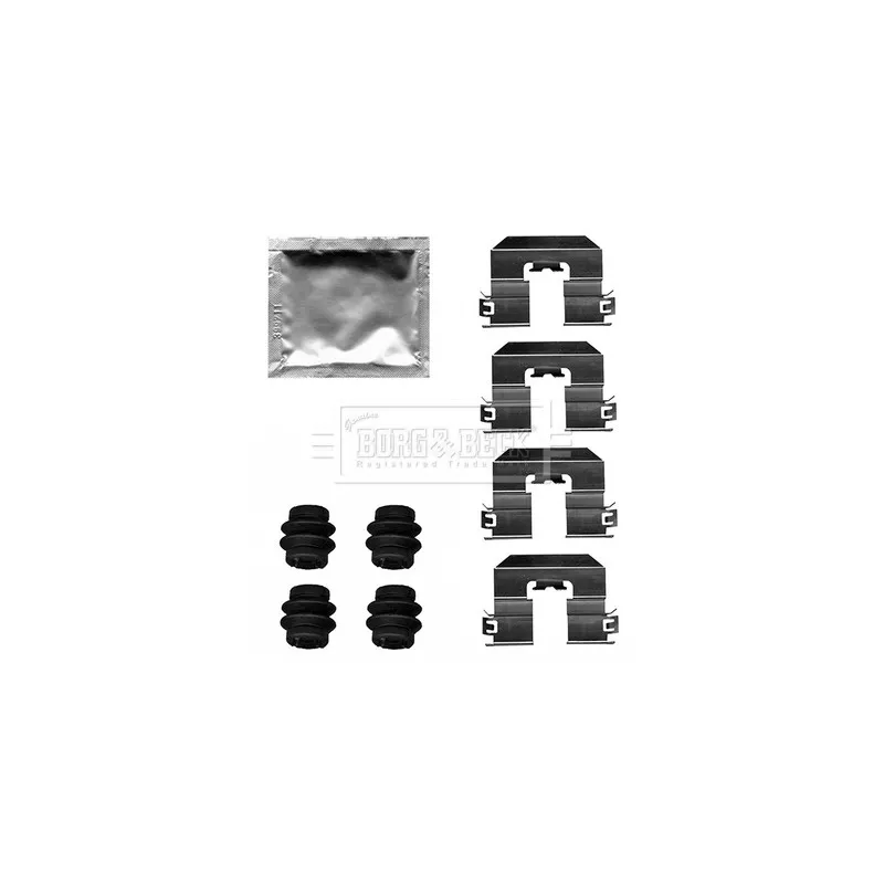 Kit d'accessoires, plaquette de frein à disque BORG & BECK BBK1636