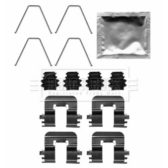 Kit d'accessoires, plaquette de frein à disque BORG & BECK BBK1646