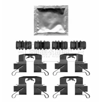 Kit d'accessoires, plaquette de frein à disque BORG & BECK BBK1647