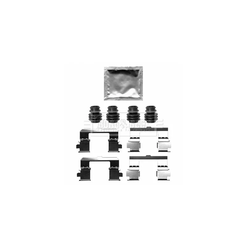 Kit d'accessoires, plaquette de frein à disque BORG & BECK BBK1648