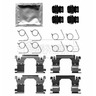 Kit d'accessoires, plaquette de frein à disque BORG & BECK BBK1650
