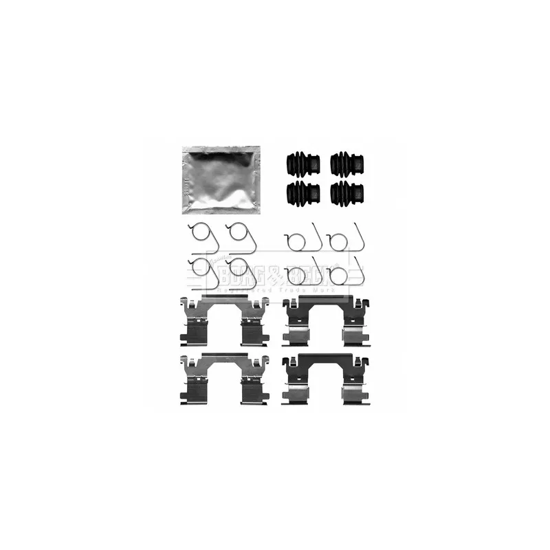 Kit d'accessoires, plaquette de frein à disque BORG & BECK BBK1650