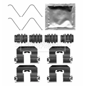 Kit d'accessoires, plaquette de frein à disque BORG & BECK BBK1653