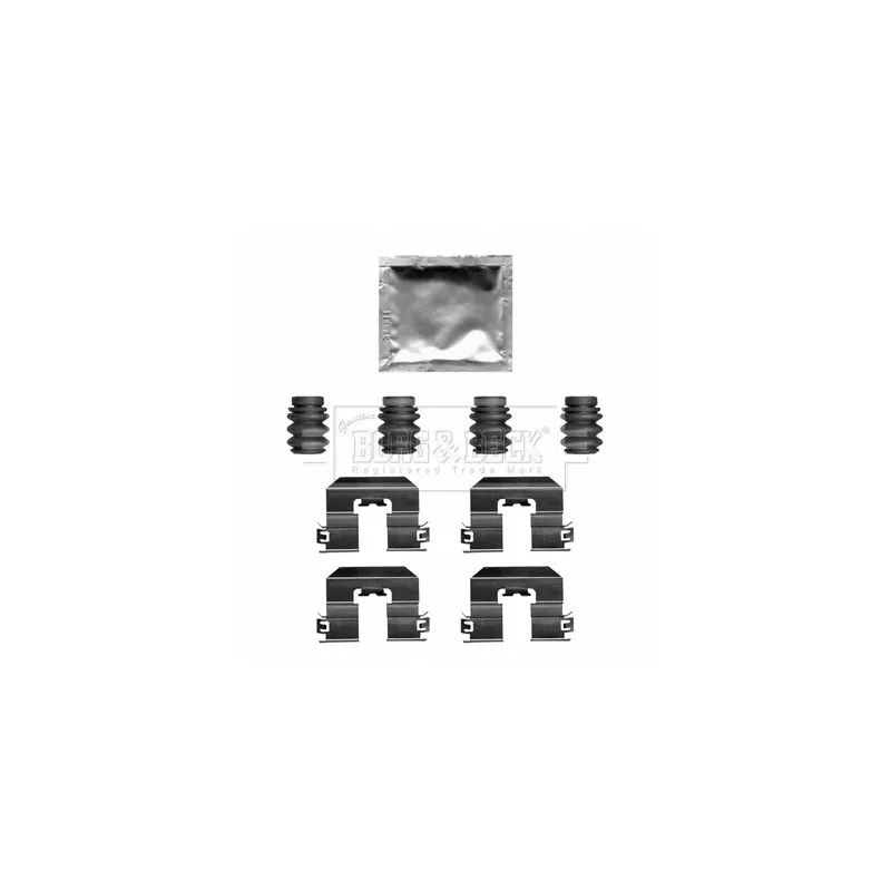 Kit d'accessoires, plaquette de frein à disque BORG & BECK BBK1661