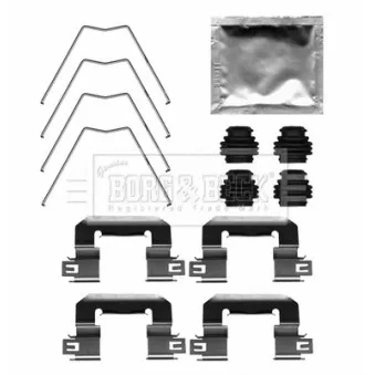 Kit d'accessoires, plaquette de frein à disque BORG & BECK BBK1665