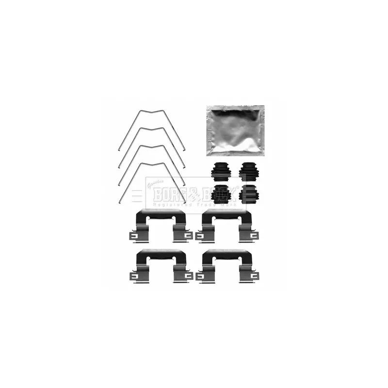Kit d'accessoires, plaquette de frein à disque BORG & BECK BBK1665