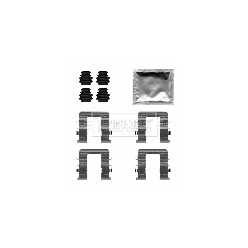 Kit d'accessoires, plaquette de frein à disque BORG & BECK BBK1674