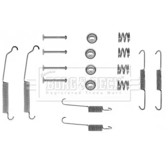 Kit d'accessoires, plaquette de frein à disque BORG & BECK BBK6010