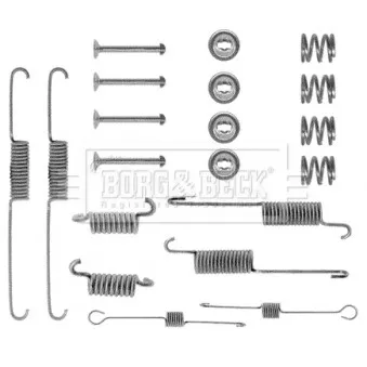 Kit d'accessoires, plaquette de frein à disque BORG & BECK BBK6024