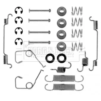 Kit d'accessoires, plaquette de frein à disque BORG & BECK BBK6037