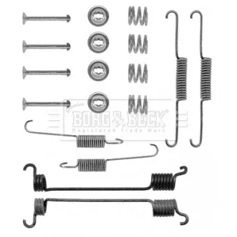 Kit d'accessoires, plaquette de frein à disque BORG & BECK BBK6067