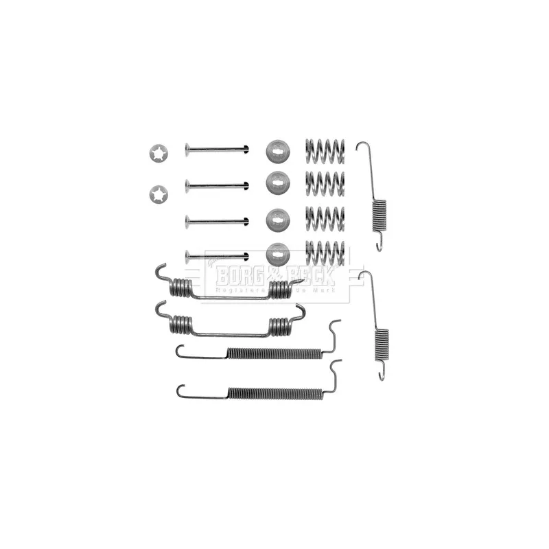 Kit d'accessoires, plaquette de frein à disque BORG & BECK BBK6112
