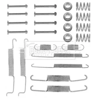 Kit d'accessoires, plaquette de frein à disque BORG & BECK BBK6121