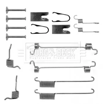 Kit d'accessoires, plaquette de frein à disque BORG & BECK BBK6135