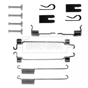 Kit d'accessoires, plaquette de frein à disque BORG & BECK BBK6141