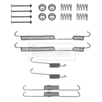 Kit d'accessoires, plaquette de frein à disque BORG & BECK BBK6146