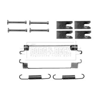 Kit d'accessoires, plaquette de frein à disque BORG & BECK BBK6151