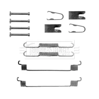Kit d'accessoires, plaquette de frein à disque BORG & BECK BBK6154