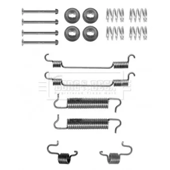 Kit d'accessoires, plaquette de frein à disque BORG & BECK BBK6155
