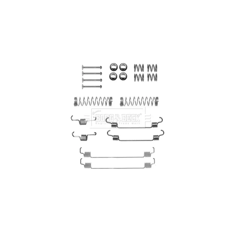 Kit d'accessoires, plaquette de frein à disque BORG & BECK BBK6166