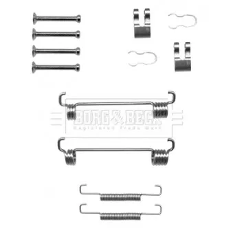 Kit d'accessoires, plaquette de frein à disque BORG & BECK BBK6189