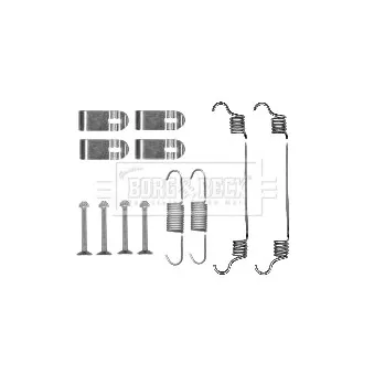 Kit d'accessoires, plaquette de frein à disque BORG & BECK BBK6205