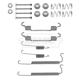 Kit d'accessoires, plaquette de frein à disque BORG & BECK BBK6212